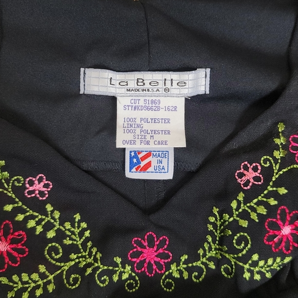 NWT Vintage Flutter Sleeve Black Midi Slip Dress - Picture 8 of 15